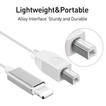 Cavo MIDI 8 pin a USB-B 1 metro per iPad e iPhone