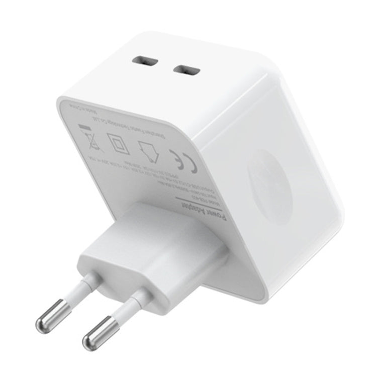 NORTHJO NOGAN3502 GaN PD PPS 35W Dual USB-C/Type-C Caricatore rapido da parete, EU Plug, UK Plug