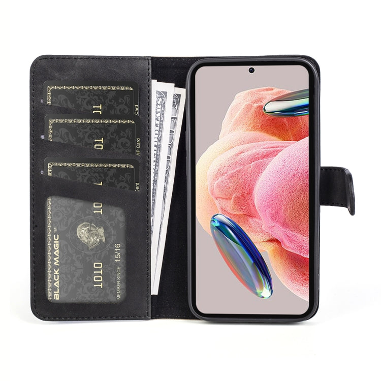 Per Xiaomi Redmi Note 12 4G Custodia per cellulare in pelle con cuciture orizzontali, For Xiaomi Redmi Note 12 4G
