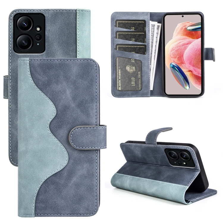 Per Xiaomi Redmi Note 12 4G Custodia per cellulare in pelle con cuciture orizzontali, For Xiaomi Redmi Note 12 4G