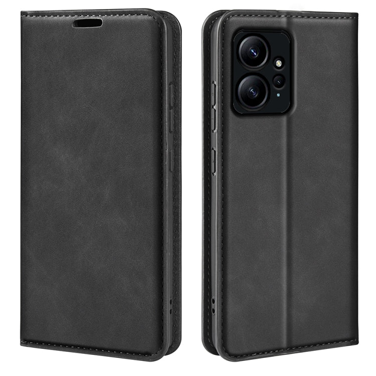 Per Xiaomi Redmi Note 12 4G Custodia per telefono in pelle con aspirazione magnetica retro-pelle globale, For Xiaomi Redmi Note 12 4G Global
