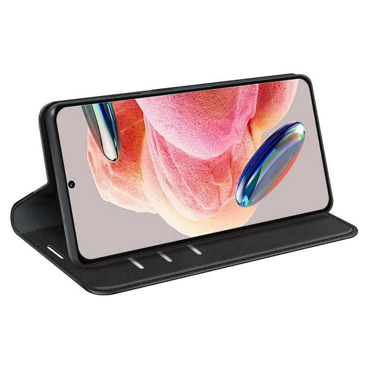 Per Xiaomi Redmi Note 12 4G Custodia per telefono in pelle con aspirazione magnetica retro-pelle globale, For Xiaomi Redmi Note 12 4G Global