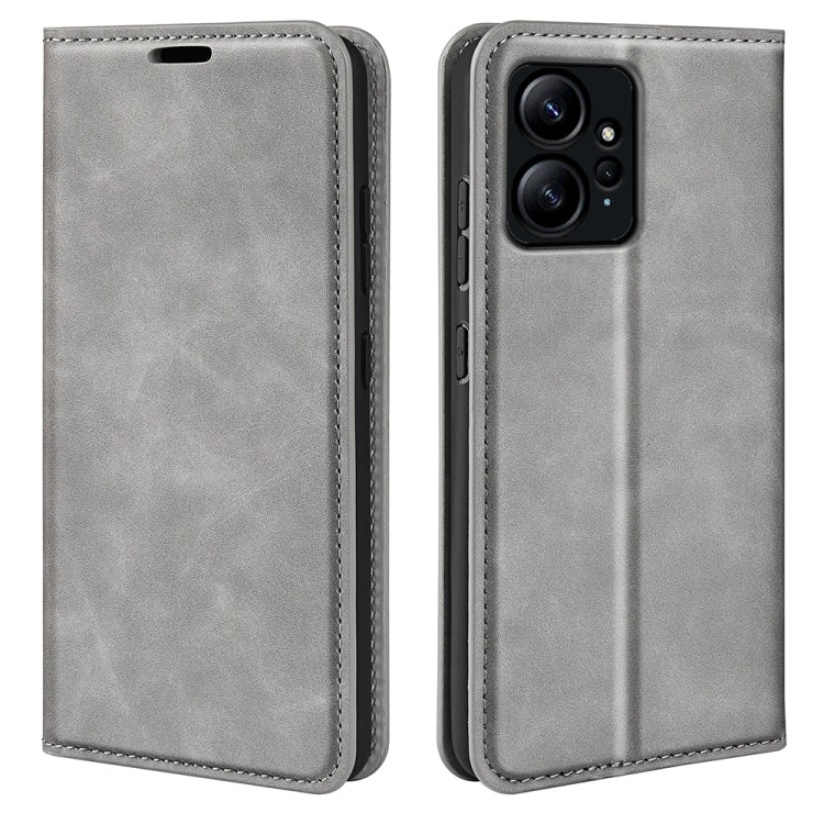 Per Xiaomi Redmi Note 12 4G Custodia per telefono in pelle con aspirazione magnetica retro-pelle globale, For Xiaomi Redmi Note 12 4G Global