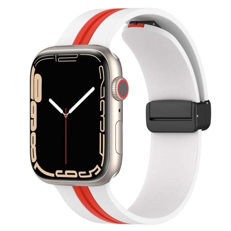 Cinturino in silicone bicolore con chiusura magnetica, For Apple Watch Series 8&7 41mm