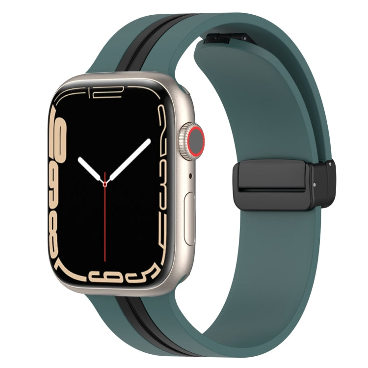 Cinturino in silicone bicolore con chiusura magnetica, For Apple Watch Series 8&7 41mm