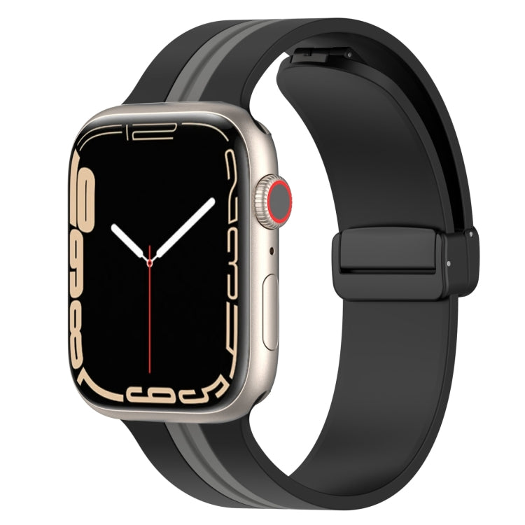 Cinturino in silicone bicolore con chiusura magnetica, For Apple Watch Series 8&7 41mm