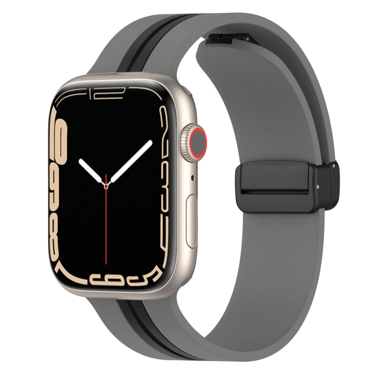 Cinturino in silicone bicolore con chiusura magnetica, For Apple Watch Series 8&7 41mm