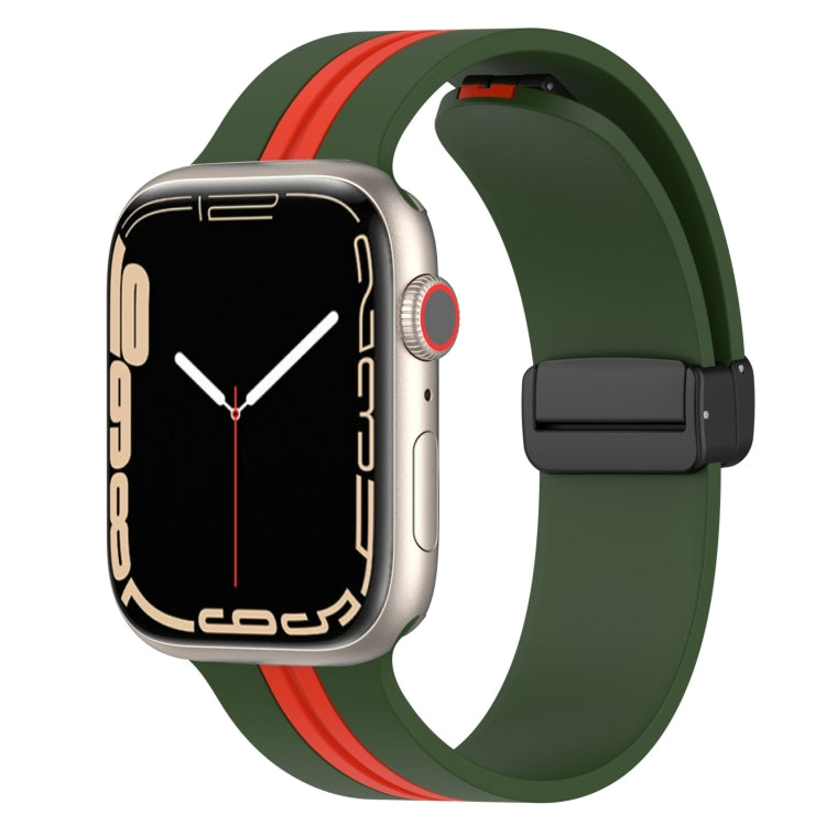 Cinturino in silicone bicolore con chiusura magnetica, For Apple Watch Series 8&7 41mm