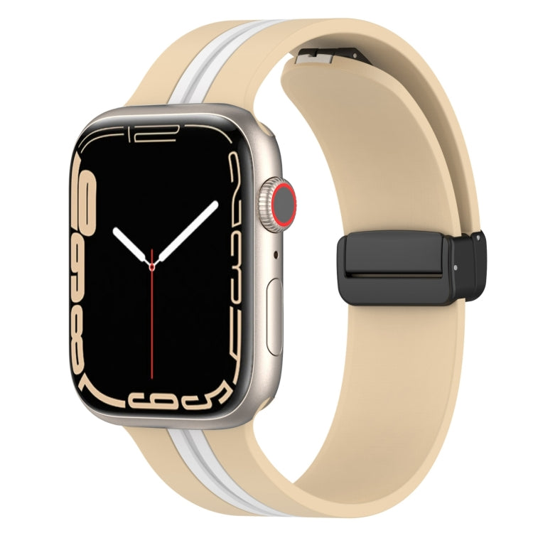 Cinturino in silicone bicolore con chiusura magnetica, For Apple Watch Series 8&7 41mm