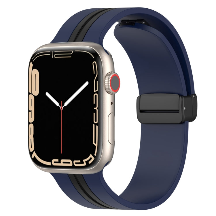 Cinturino in silicone bicolore con chiusura magnetica, For Apple Watch Series 8&7 41mm