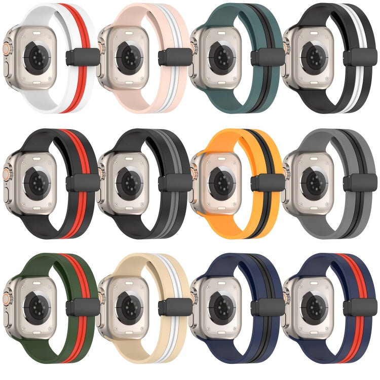 Cinturino in silicone bicolore con chiusura magnetica, For Apple Watch Series 8&7 41mm