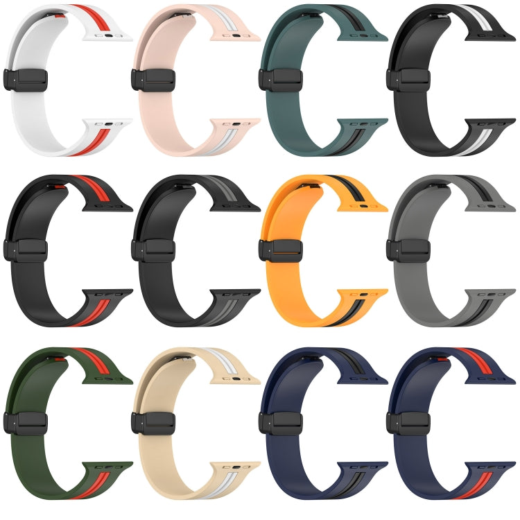 Cinturino in silicone bicolore con chiusura magnetica, For Apple Watch Series 8&7 41mm