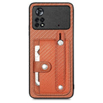 cassa posteriore del cinturino con custodia per cavalletto con slot per schede di coltellino, For Honor Magic5, For Honor X7A, For Honor X9A, For Xiaomi Poco X4 Pro 5G
