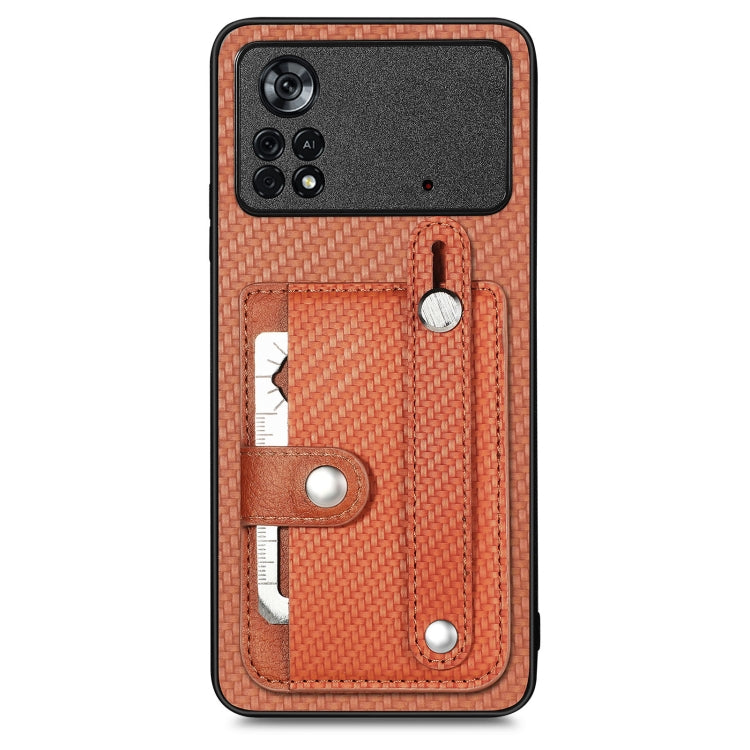 cassa posteriore del cinturino con custodia per cavalletto con slot per schede di coltellino, For Honor Magic5, For Honor X7A, For Honor X9A, For Xiaomi Poco X4 Pro 5G