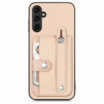 cassa posteriore del cinturino con custodia per cavalletto con slot per schede di coltellino, For Samsung Galaxy A34 5G