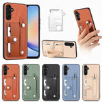 cassa posteriore del cinturino con custodia per cavalletto con slot per schede di coltellino, For Samsung Galaxy A34 5G