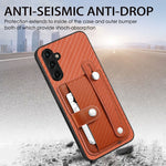 cassa posteriore del cinturino con custodia per cavalletto con slot per schede di coltellino, For Samsung Galaxy A34 5G