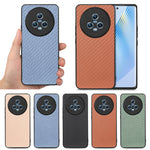 Cover posteriore in pelle con texture in fibra di carbonio, For Honor Magic5, For Honor X7A, For Honor X9A, For Xiaomi Poco X4 Pro 5G