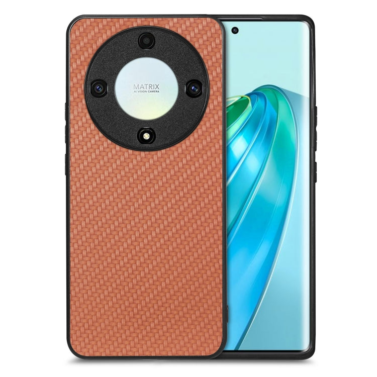 Cover posteriore in pelle con texture in fibra di carbonio, For Honor Magic5, For Honor X7A, For Honor X9A, For Xiaomi Poco X4 Pro 5G