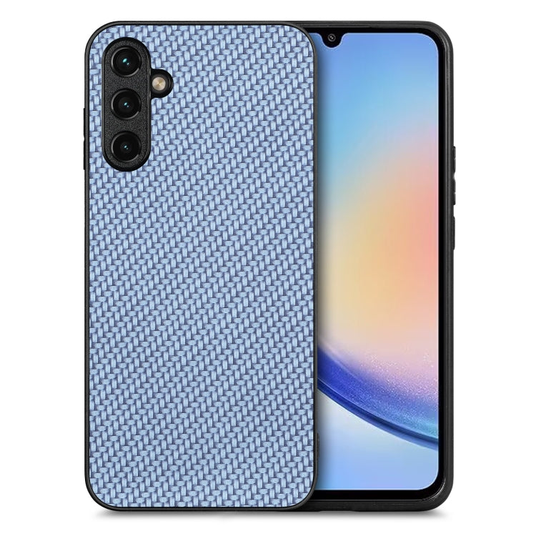 Cover posteriore in pelle con texture in fibra di carbonio, For Samsung Galaxy A34 5G