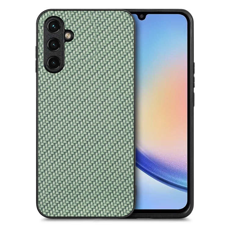 Cover posteriore in pelle con texture in fibra di carbonio, For Samsung Galaxy A34 5G