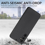 Cover posteriore in pelle con texture in fibra di carbonio, For Samsung Galaxy A34 5G