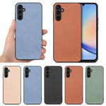 Cover posteriore in pelle con texture in fibra di carbonio, For Samsung Galaxy A34 5G