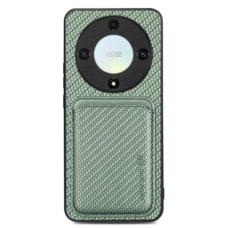 Custodia per telefono magnetica Magsafe in pelle in fibra di carbonio, For Honor Magic5, For Honor X7A, For Honor X9A, For Xiaomi Poco X4 Pro 5G