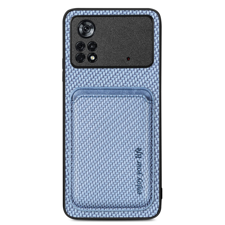 Custodia per telefono magnetica Magsafe in pelle in fibra di carbonio, For Honor Magic5, For Honor X7A, For Honor X9A, For Xiaomi Poco X4 Pro 5G