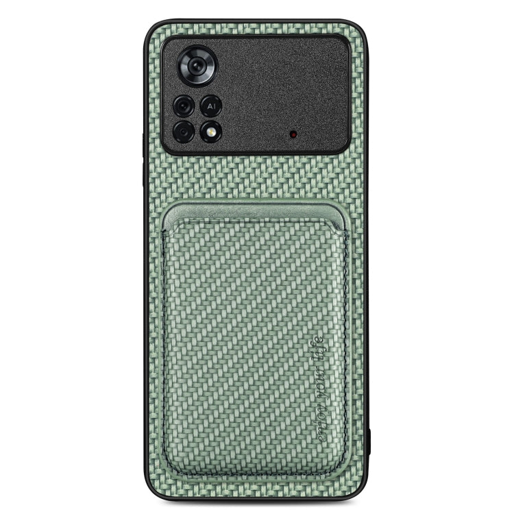 Custodia per telefono magnetica Magsafe in pelle in fibra di carbonio, For Honor Magic5, For Honor X7A, For Honor X9A, For Xiaomi Poco X4 Pro 5G