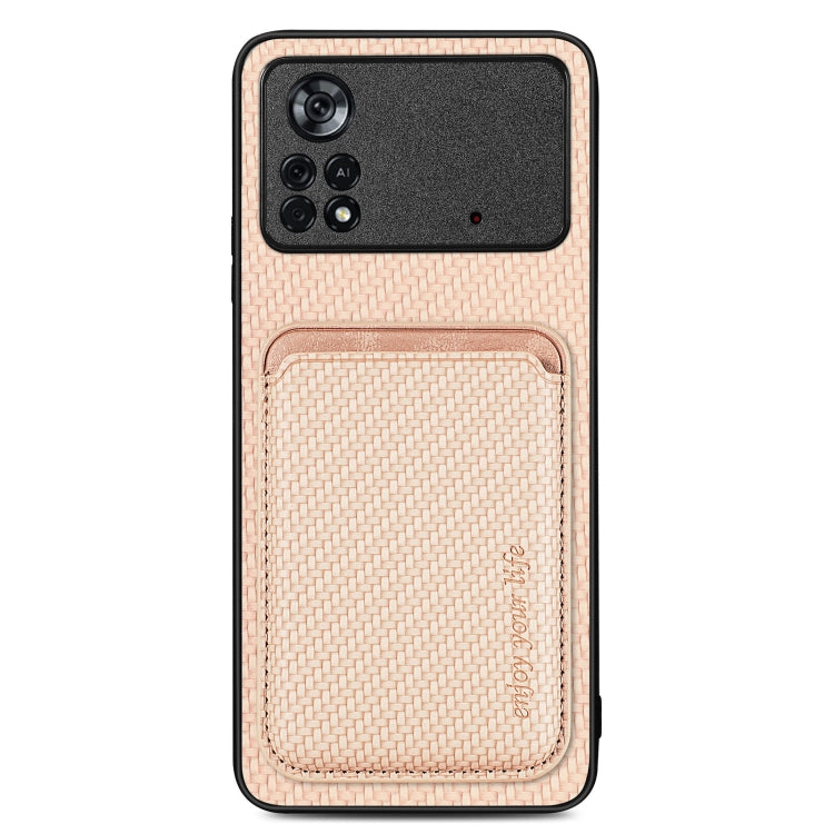 Custodia per telefono magnetica Magsafe in pelle in fibra di carbonio, For Honor Magic5, For Honor X7A, For Honor X9A, For Xiaomi Poco X4 Pro 5G