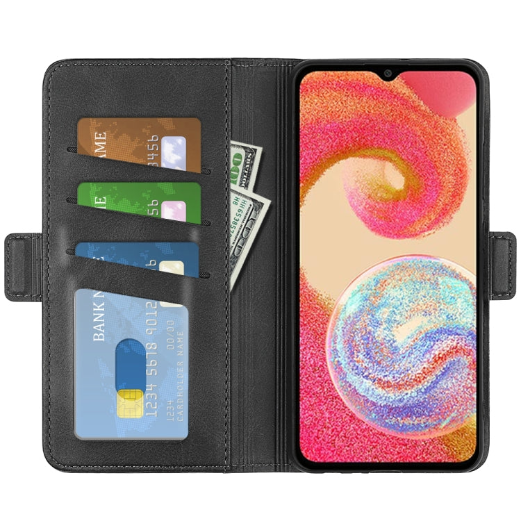 Per Samsung Galaxy A04e Custodia per cellulare in pelle a vibrazione orizzontale con fibbia magnetica a doppio lato, For Samsung Galaxy A04e