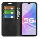 Per OPPO A58 Custodia per telefono in pelle con aspirazione magnetica retro-pelle, For OPPO A58