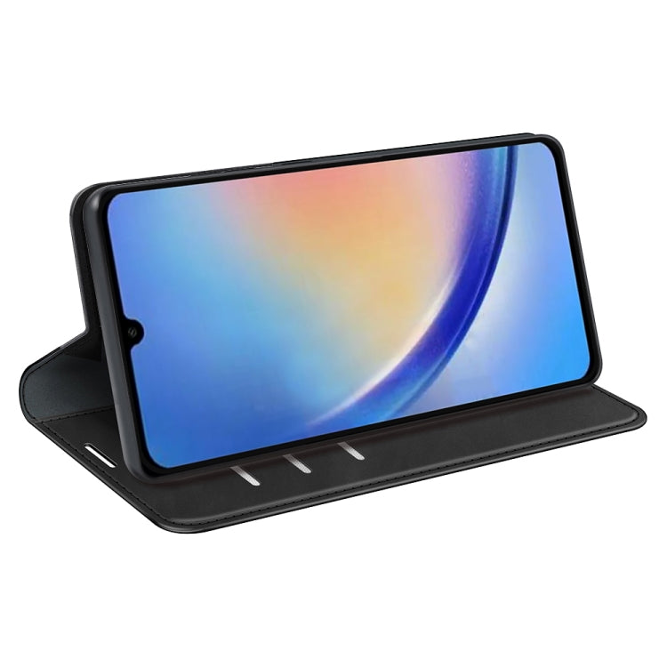 Per Samsung Galaxy A34 5G Custodia per telefono in pelle con aspirazione magnetica retro-pelle, For Samsung Galaxy A34 5G