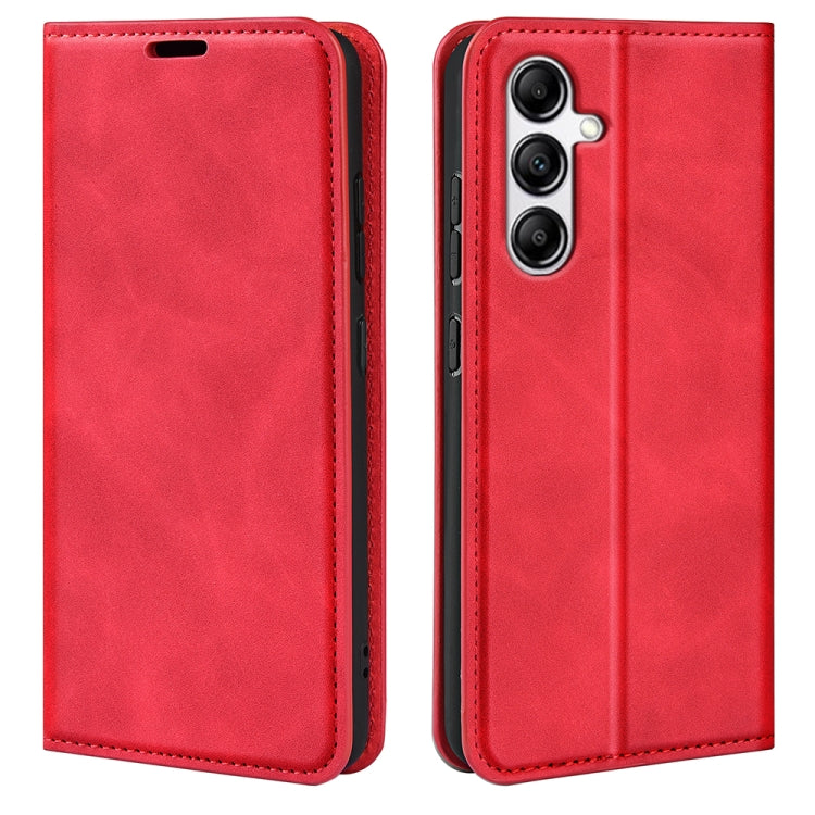 Per Samsung Galaxy A34 5G Custodia per telefono in pelle con aspirazione magnetica retro-pelle, For Samsung Galaxy A34 5G