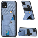 Portafoglio in fibra di carbonio Flip Card Custodia per telefono con supporto a forma di K, For Samsung Galaxy A22 5G, For Samsung Galaxy A32 5G