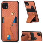 Portafoglio in fibra di carbonio Flip Card Custodia per telefono con supporto a forma di K, For Samsung Galaxy A22 5G, For Samsung Galaxy A32 5G