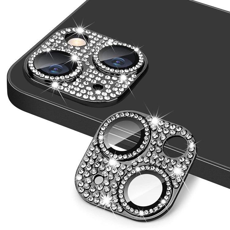 Per iPhone 13/13 mini ENKAY Hat-Prince Blink Diamond Camera Lens Pellicola in vetro temperato in lega di alluminio, For iPhone 13 / 13 mini