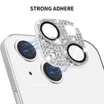 Per iPhone 13/13 mini ENKAY Hat-Prince Blink Diamond Camera Lens Pellicola in vetro temperato in lega di alluminio, For iPhone 13 / 13 mini