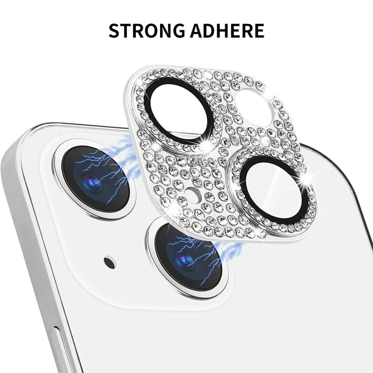 Per iPhone 13/13 mini ENKAY Hat-Prince Blink Diamond Camera Lens Pellicola in vetro temperato in lega di alluminio, For iPhone 13 / 13 mini