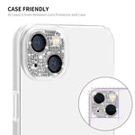 Per iPhone 13/13 mini ENKAY Hat-Prince Blink Diamond Camera Lens Pellicola in vetro temperato in lega di alluminio, For iPhone 13 / 13 mini