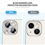 Per iPhone 13/13 mini ENKAY Hat-Prince Blink Diamond Camera Lens Pellicola in vetro temperato in lega di alluminio, For iPhone 13 / 13 mini