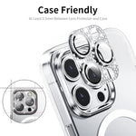 Per iPhone 14 Pro / 14 Pro Max ENKAY Hat-Prince Blink Diamond Obiettivo per fotocamera Pellicola in vetro temperato in lega di alluminio, For iPhone 14 Pro / 14 Pro Max