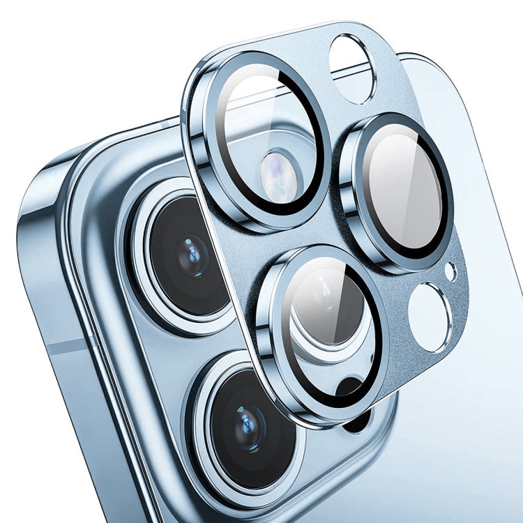 Per iPhone 13 Pro / 13 Pro Max ENKAY Hat-Prince Obiettivo fotocamera antiriflesso Pellicola in vetro temperato in lega di alluminio, For iPhone 13 Pro / 13 Pro Max