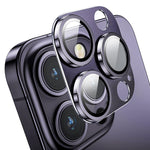 Per iPhone 14 Pro / 14 Pro Max ENKAY Hat-Prince Obiettivo fotocamera antiriflesso Pellicola in vetro temperato in lega di alluminio, For iPhone 14 Pro / 14 Pro Max