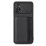 Custodia per telefono con borsa a portafoglio per carte magnetiche in fibra di carbonio, For Xiaomi Poco X4 Pro 5G, For Xiaomi Poco X5 Pro 5G, For Samsung Galaxy A22 5G, For Samsung Galaxy A32 5G