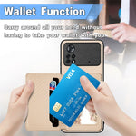 Custodia per telefono con borsa a portafoglio per carte magnetiche in fibra di carbonio, For Xiaomi Poco X4 Pro 5G, For Xiaomi Poco X5 Pro 5G, For Samsung Galaxy A22 5G, For Samsung Galaxy A32 5G