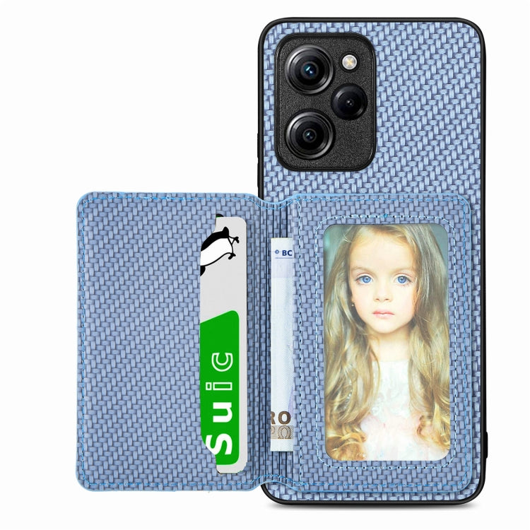 Custodia per telefono con borsa a portafoglio per carte magnetiche in fibra di carbonio, For Xiaomi Poco X4 Pro 5G, For Xiaomi Poco X5 Pro 5G, For Samsung Galaxy A22 5G, For Samsung Galaxy A32 5G