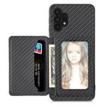 Custodia per telefono con borsa a portafoglio per carte magnetiche in fibra di carbonio, For Xiaomi Poco X4 Pro 5G, For Xiaomi Poco X5 Pro 5G, For Samsung Galaxy A22 5G, For Samsung Galaxy A32 5G