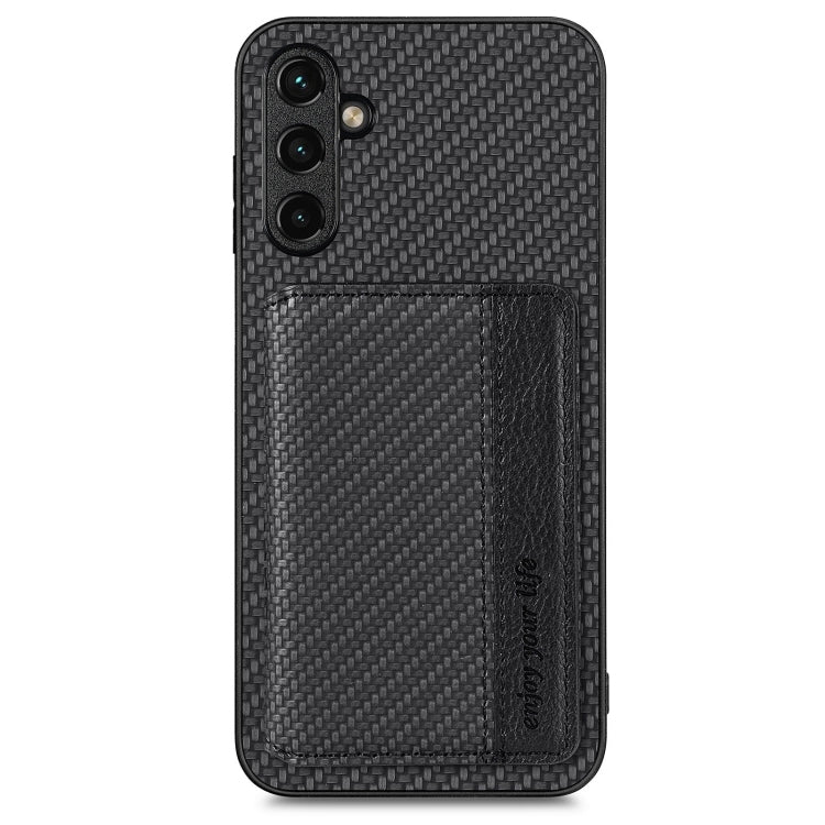 Custodia per telefono con borsa a portafoglio per carte magnetiche in fibra di carbonio, For Samsung Galaxy A34 5G